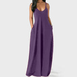 Robe à poche oblique unie