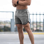 Short de sport de couleur unie pour hommes