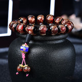 Bracelet Perles Glacées Gris Encens