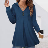 Sweat à Capuche Boutonné pour Femme