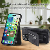 Étui magnétique pour téléphone avec fermeture éclair et fente pour carte de crédit