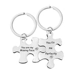 Jeu de porte-clés puzzle pour couple
