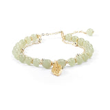Bracelet en Jade Hetian avec Feuille