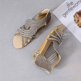 Sandales d'été avec Strass Chic pour Femmes