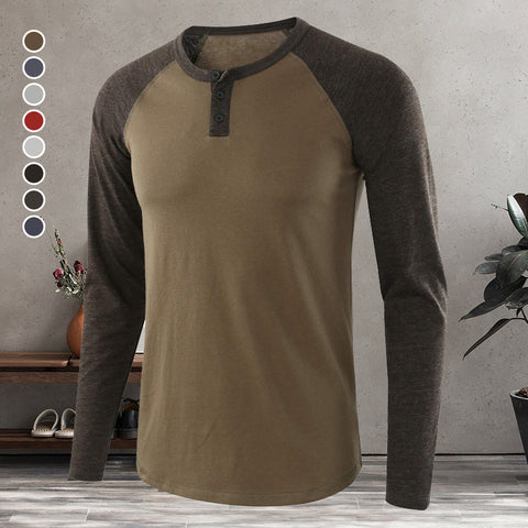 T-shirt décontracté à manches longues pour hommes