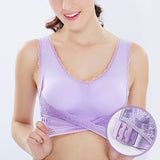 Soutien-gorge en dentelle à couverture complète sans fil pour femmes