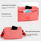 Sac à bandoulière simple en nylon à la mode multicouche décontracté pour dames