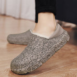 Chaussures d'Intérieur en Coton Peluche Chaud pour Hommes