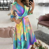 Robe imprimée col V