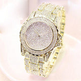 Montre à quartz en alliage pour femme avec diamants