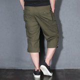 Pantalon décontracté en coton multi-poches pour homme