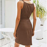 Robe de soirée mince sans manches sexy