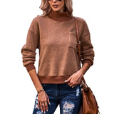 Col roulé uni avec poche