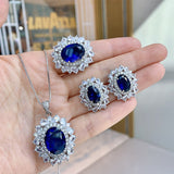 Ensemble de bijoux en saphir