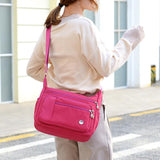 Sac à bandoulière multi-compartiments étanche antivol décontracté pour femme