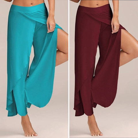 Pantalon de yoga sexy à jambes larges