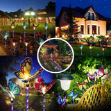 Lumières solaires d'extérieur de papillons pour jardin