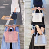 Sac à main en toile grande capacité