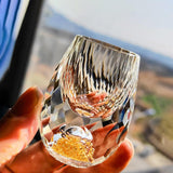 Verre à vin en forme de diamant