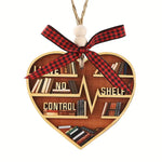 Pendentif bibliothèque coeur de Noël
