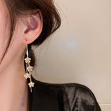 Boucles d'Oreilles à Pampilles Longues Fleur