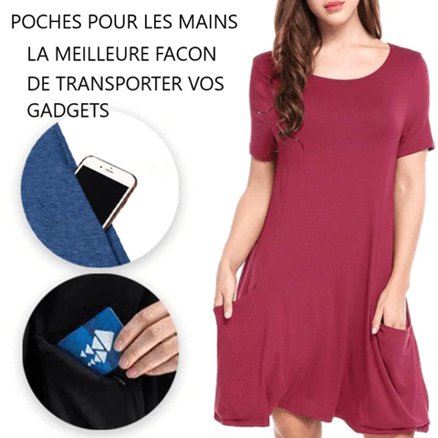 Robe de voyage d'été à manches courtes