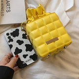 Sac à bandoulière à carreaux avec cordon de serrage