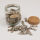 Carte postale en papier découpé en bois