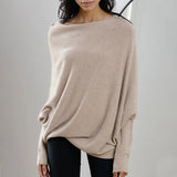 Pull drapé asymétrique