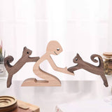 Ornements de table de sculpture en bois