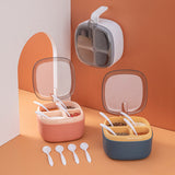 Boîte de quatre assaisonnements avec couvercle