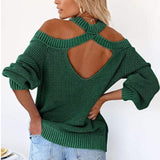 Pull dos nu à épaules dénudées