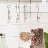 Clip longue queue en métal en acier inoxydable (6 pièces/ensemble)