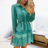 Robe Chemise Aux Genoux pour Femmes