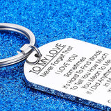 TO MY LOVE - Porte-clés motivant en acier inoxydable