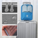 Sac à chaussures de rangement portable à trois couches de voyage