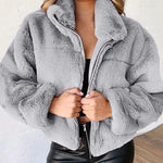 Veste en fausse fourrure en fourrure de lapin