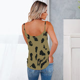 Débardeur col V imprimé léopard