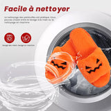 Chaussons d'Halloween Visage de Citrouille