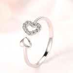 Bague Découpe Double Coeur