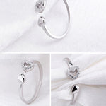 Bague Découpe Double Coeur