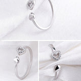 Bague Découpe Double Coeur