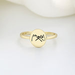 Bague réglable romantique avec motif main dans la main