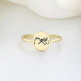 Bague réglable romantique avec motif main dans la main