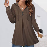 Sweat à Capuche Boutonné pour Femme