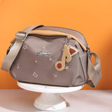 Sac à bandoulière décontracté en tissu Oxford léger imprimé pour femmes