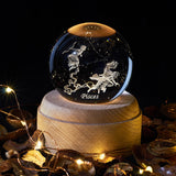 Veilleuse boule de cristal rougeoyante