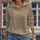 Haut Décontracté avec Fermeture Éclair