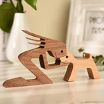 Amoureux des animaux - Ornements de table en bois sculpté