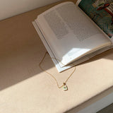 Collier lettre en acier inoxydable pour femme